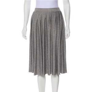 Demylee Silver Pleated Skirt